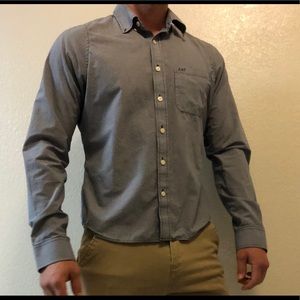 Blue A&F button up